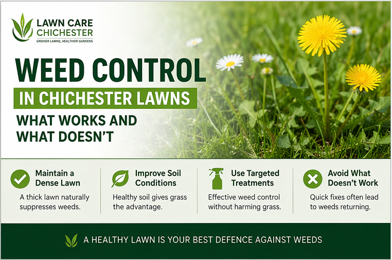 Weed Control in Chichester Lawns