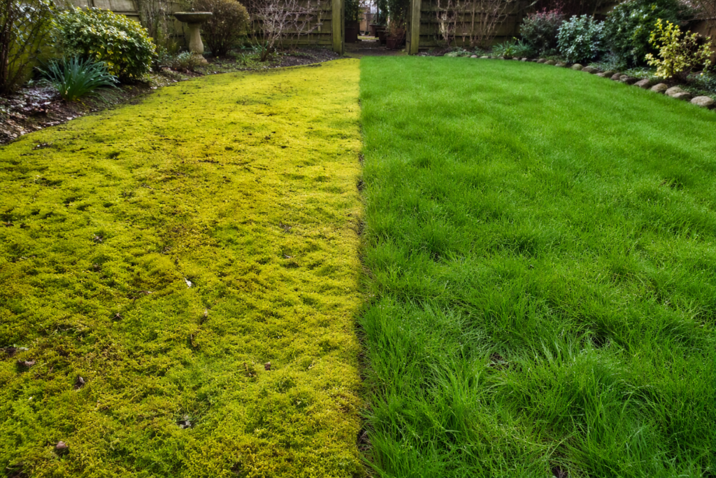 Moss control Chichester lawns